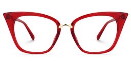 Chandrikar Cat Eye Red Glasses0