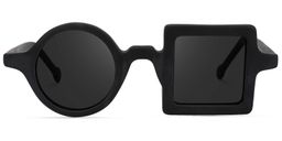 Paola Black Geometric Sunglasses0