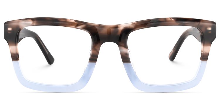 Riley Rectangle Brown Glasses