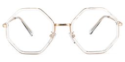 Nathaniel Geometric Clear Glasses0