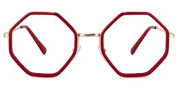 Nathaniel Geometric Red Glasses0