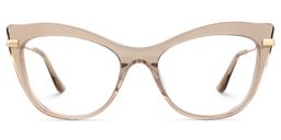 Indira Beige Cat eye Glasses0