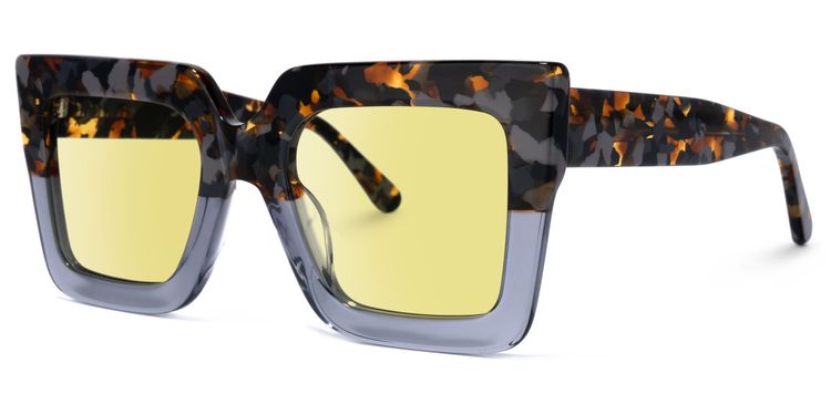 Brandon Gray Square Sunglasses