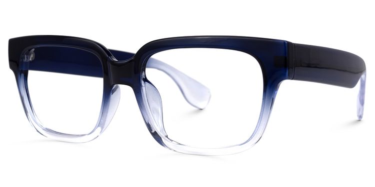 Colin Dark-Blue Rectangle Glasses