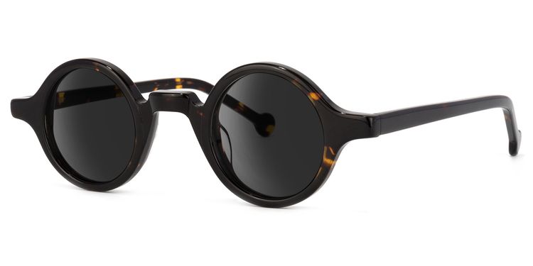 Arale Tortoise Round Sunglasses