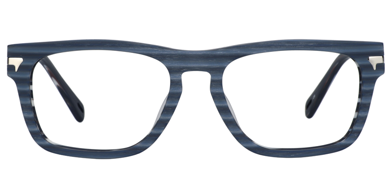 Rectangle Dark Blue Glasses0
