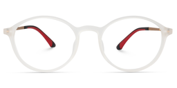 Chester Round White Glasses0
