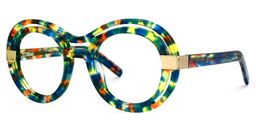 Texidor Blue-Tortoise Round Glasses1