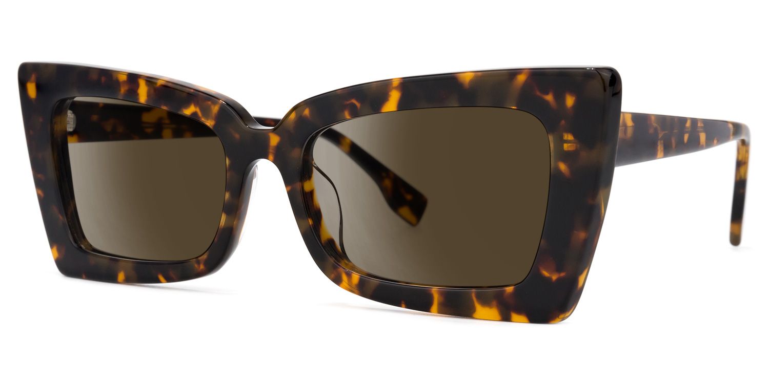 Newell Acetate Tortoise Rectangle Frame Sunglasses | ZEELOOL1