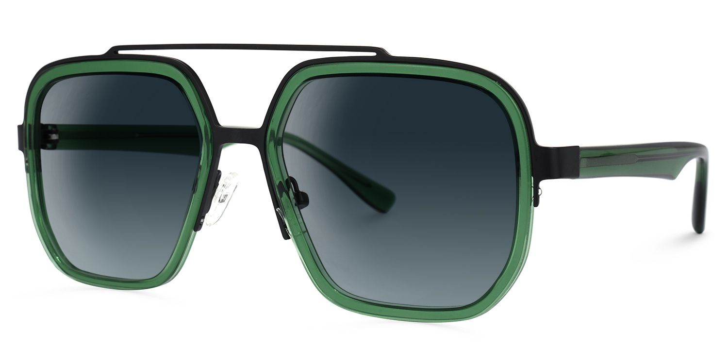 Ace Green Aviator Polarized Sunglasses for Driving | ZEELOOL1