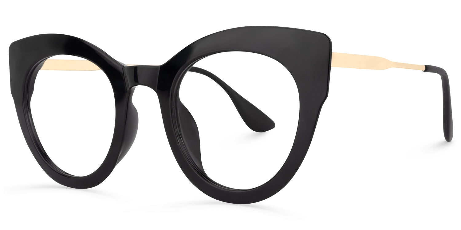 Cat Eye Black Glasses | Zeelool Glasses3