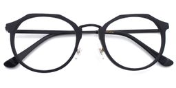 Jacqueline Geometric Black Glasses1