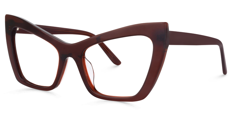 Driscoll Cateye Dark-Red Glasses