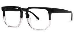 Matherne Black-Clear Square Glasses1