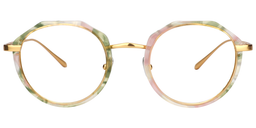 Erin Geometric Pink&Green Glasses0