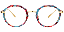 Erin Geometric Floral Glasses0