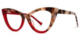 Maxine Red Cat eye Glasses1