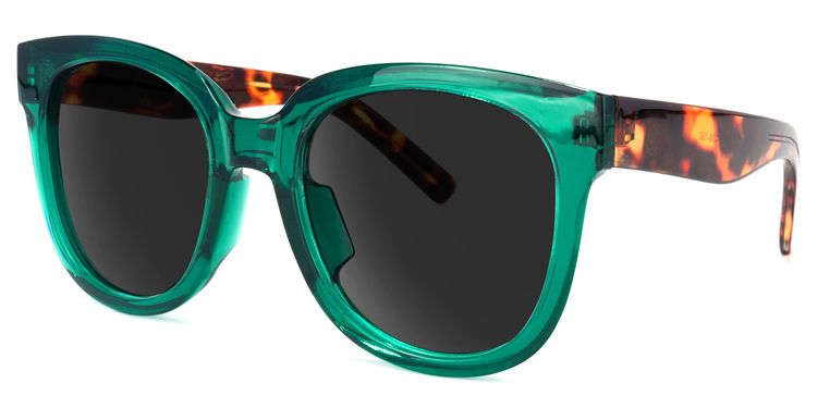 Harrell Green Square Sunglasses