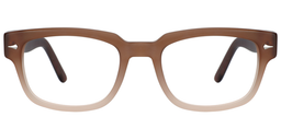 Cora Rectangle Brown Glasses0