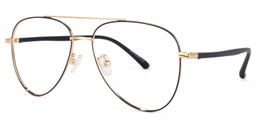 Paige Aviator Black-Gold Glasses1