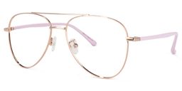 Paige Rose-Gold Aviator Glasses1