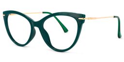 Pablo Cateye Dark-Green Glasses2
