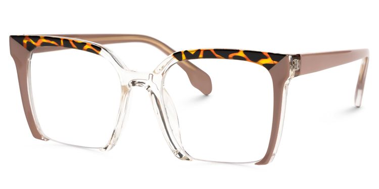 Misty Brown Square Glasses
