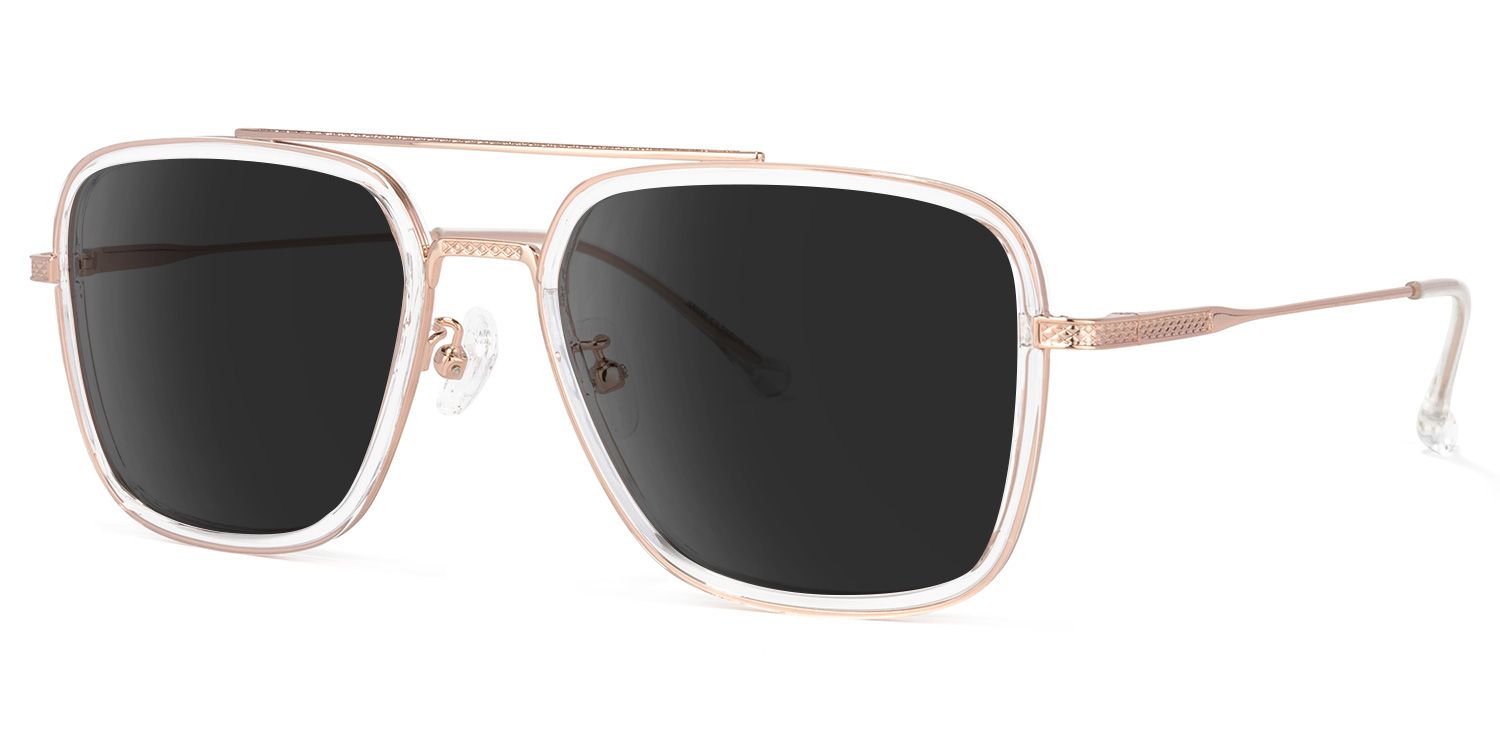 Nayeli Clear Aviator Polarized Sunglasses for Driving | ZEELOOL1