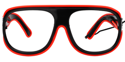 Glowing Orange Aviator Eyeglasses1