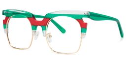 Sandy Browline Green Glasses2