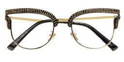 Cassiel Stylish Cat Eye Black Glasses1