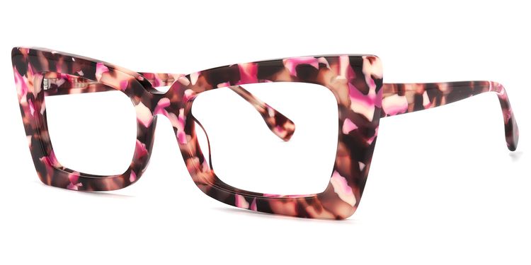 Newell Rectangle Pink-Floral Glasses