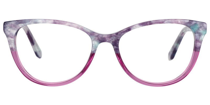 Cateye Purple Pattern Glasses0