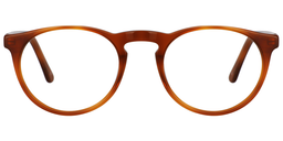 Angela Round Brown Glasses0