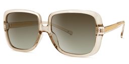 Raymond Square Beige Sunglasses1