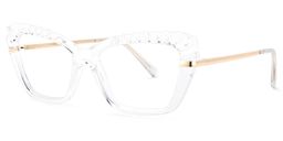 Sophie Cateye Clear Glasses1