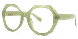 Skylar Geometric Cameo-Green Glasses1