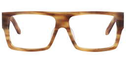 Avery Rectangle Brown Glasses0