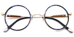 Leon Retro Blue Glasses1