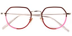 Matthew Geometric Red-Pink Glasses1