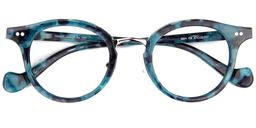 Aimee Round Blue Floral Glasses2