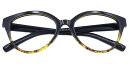 Audrey Hepburn Yellow-Tortoise Cat Eyeglasses1
