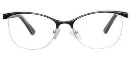 Deirdre Half Rim Black Glasses0