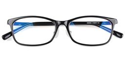 Judy Rectangle Black Glasses1