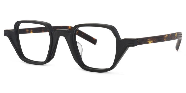 Yasin Square Black Glasses