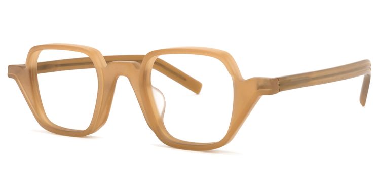 Yasin Square Cameo-Brown Glasses