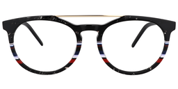 Debra Round Black Glasses0