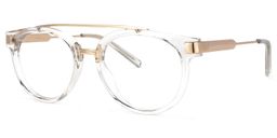 Rebekah Aviator Clear Glasses1