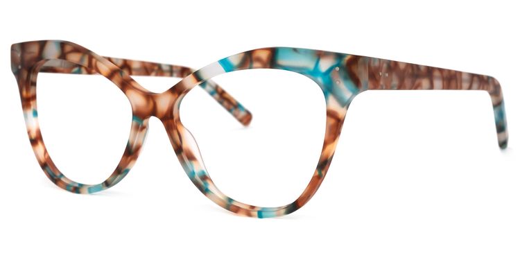 Eschwege Cateye Green-Floral Glasses