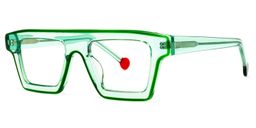 Gerri Square Green Glasses1